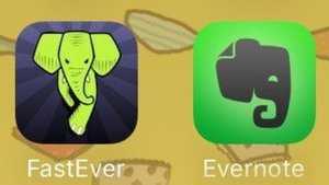 iPhoneã¡ã¢ã¢ããªã¯ãªãFastever1æãªã®ãïŒEvernoteãé»è»å
ã§ãïŒ