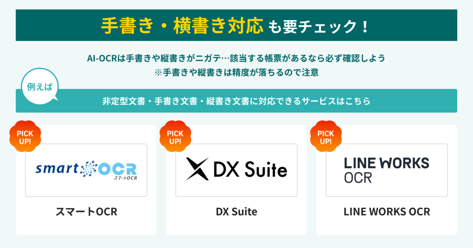 手書き・非定型・縦書きに対応できるAI-OCR