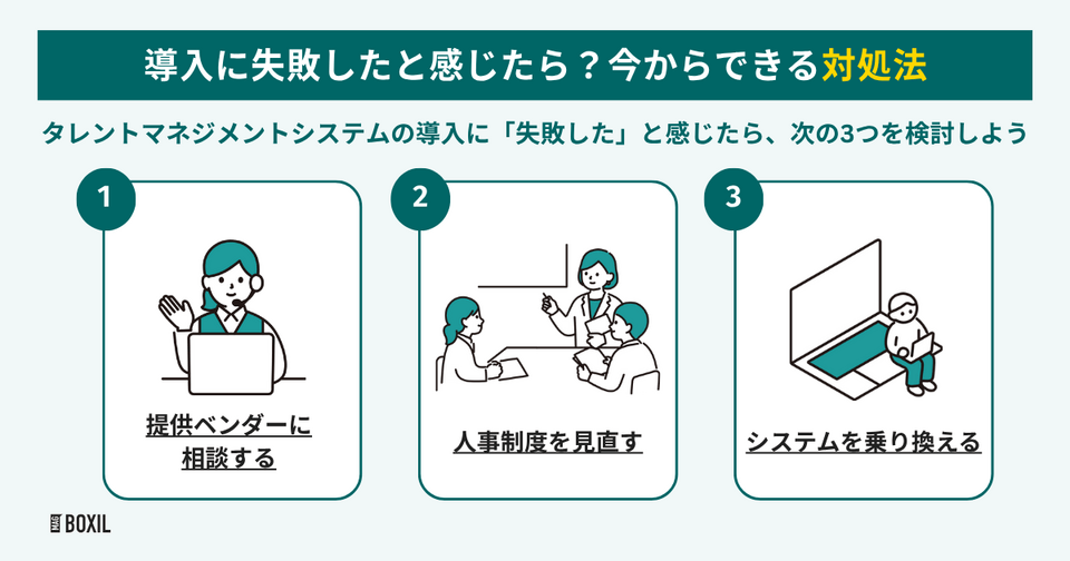 タレントマネジメントシステムの導入に失敗したと感じたら?今からできる対処法