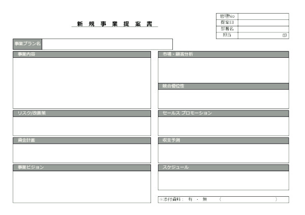 新規事業提案書